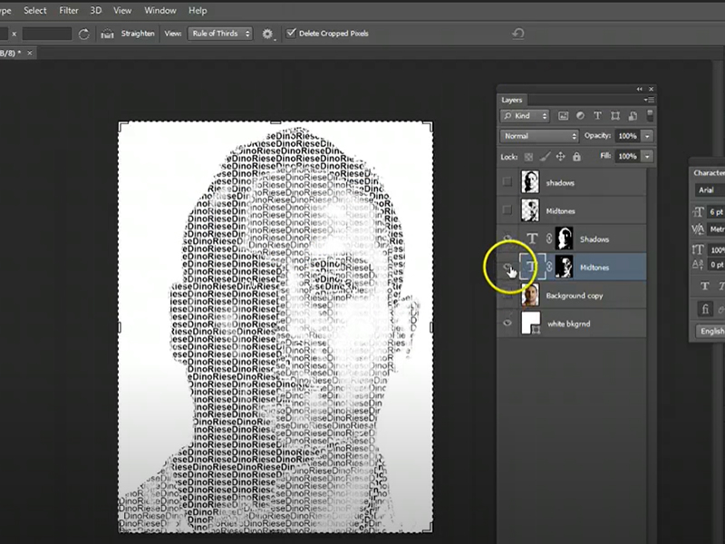 Technology Teacher Suite | Black and White Text Portrait Project | Adobe Photoshop Lesson - Mr. Riese