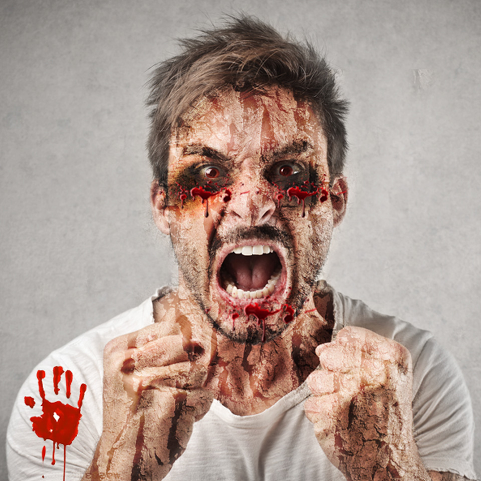Zombie Portrait - Student Work | Graphic Design Curriculum | Photoshop | Mr. Riese | Queens, NY - image